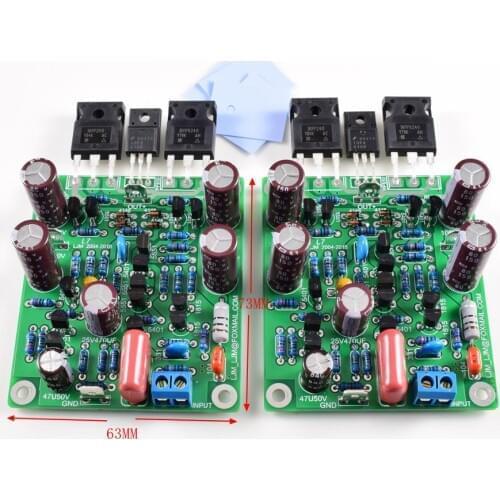 SENGTERBELLE L7 Class AB MOSFET High Speed MINI FET Amplifier Assembly Board 2 Channels Hi-Fi Stereo Audio Power Amplifier