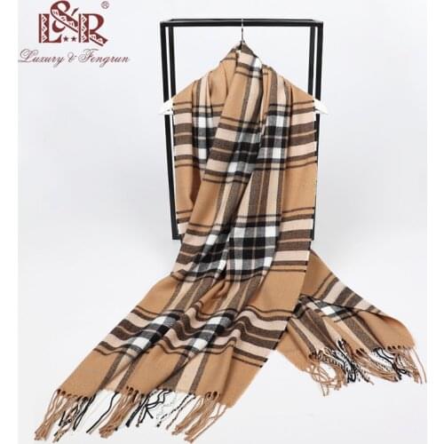 Winter Men Scarf Women tassel lattice cashmere scarves thicker warm female shawl autumn Plaid Foulard wrap Unisex muffler hijab