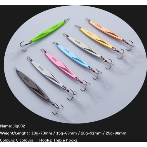 1pc Micro Metal Jig (10g,15g,20g,25g) Fishing Lures Sinking Baits With Owner Hook