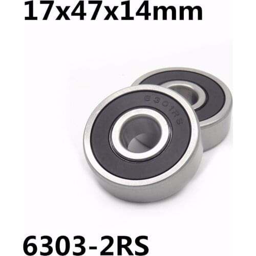 10Pcs 6303-2RS ball bearing 17x47x14 mm deep groove ball bearing High quality 6303RS 6303
