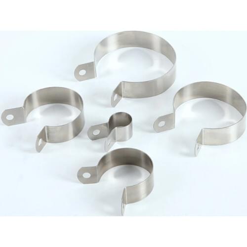 10pcs Stainless steel hose hoop pipe clamp 20-80mm Wall corner tube clamp clip grounding wire buckle Plumbing Fastener Hardware