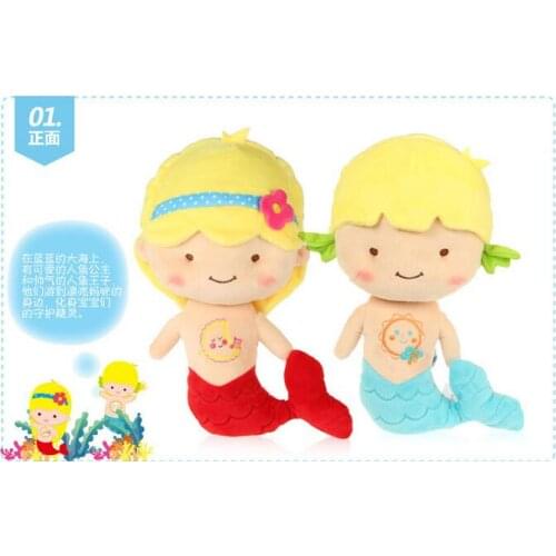 100% PP Cotton Polyester Sleeping Plush Dolls With Sound And Light Newborn Baby Best Stuffed Plush Mermaid Musical Carm Toys
