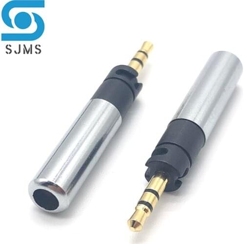 2.5mm Audio Jack 3 Poles Stereo Earphone Plug Metal Adapter Bright Shell Headphone Wire Connector Earphone DIY Repair