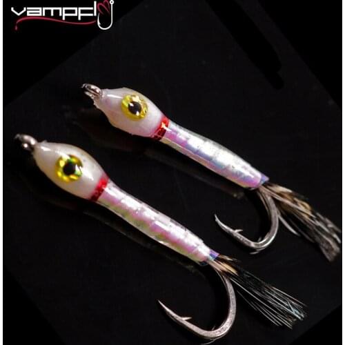 Vampfly 5PCS #6 #8 Small Pearl Alevin Baitfish Minnow Fly Pattern Trout Perch Fly Fishing Lure