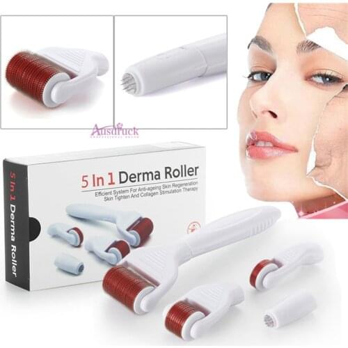 5in1 Derma Roller needle roller Kit Micro Needle Set Facial Anti Aging Skin Care Face Beauty Tool