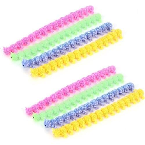 8Pcs Caterpillar Relieves Stress Toy childrens toys cute Releases Stress Squeeze Toys Relief Sensory Fidget Toy For Kids Adults