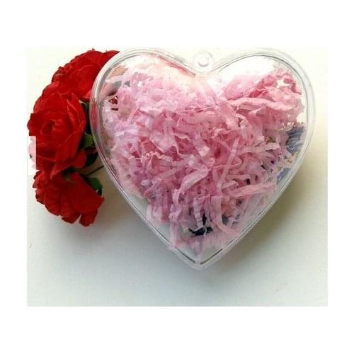 8CM 375pcs clear heart plastic Christmas decoration ball,hanging christmas baubles,clear plastic ball