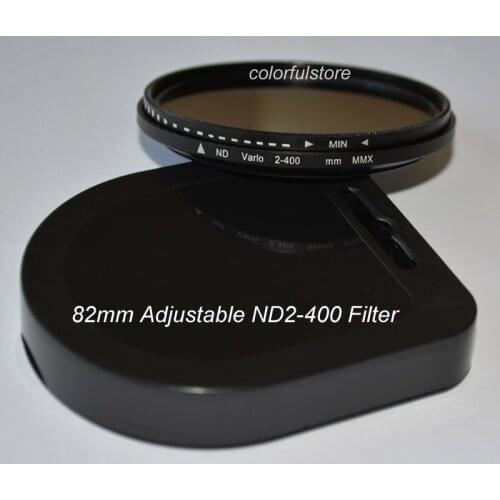 82 82mm Fader ND Filter Neutral Density Adjustable ND2 to ND400 ND 2- 400 Lens For Canon Nikon Sony Pentax Olympus Camera Lenses