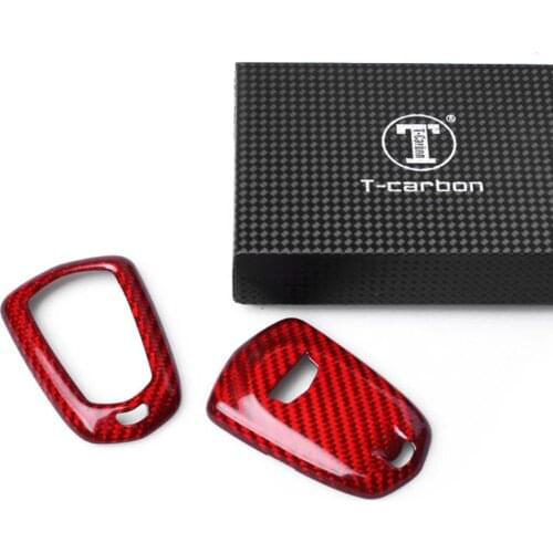 For Cadillac Escalade ATS CT6 Auto Car Remote Key Shell Cover Case Real Carbon Fiber Covers