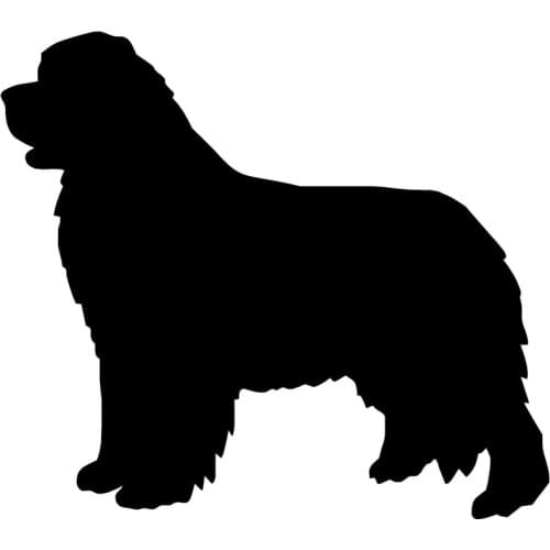 22.9*20.3CM Newfoundland Dog Window Glass Decorative Stickers Lovely Car Covers Scratches Motorcycle Decals Accessories