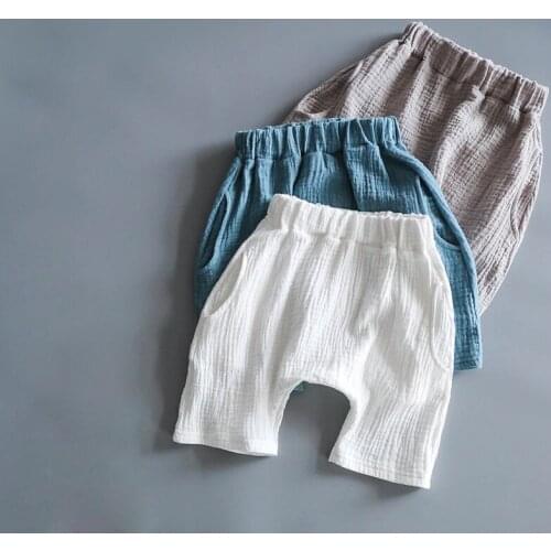 Children Summer Shorts 2020 New Vintage Cotton Baby Girls Boys Shorts Casual Kids Shorts BC957