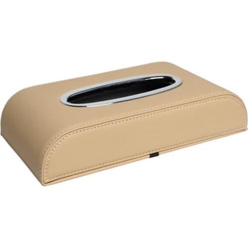 For Audi A4L A3 A6L A8 Q3 Q5 Q7 Car Tissue Box Stylish Elegant Durable 5 Colors Leather Home Office Paper Towel Holder