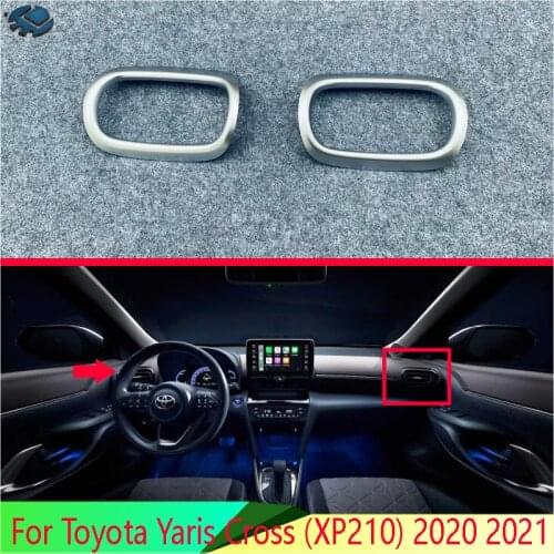 For Toyota Yaris Cross (XP210) 2020 2021 ABS Chrome Air Vent Outlet Cover Dashboard Trim Bezel Frame Molding Garnish