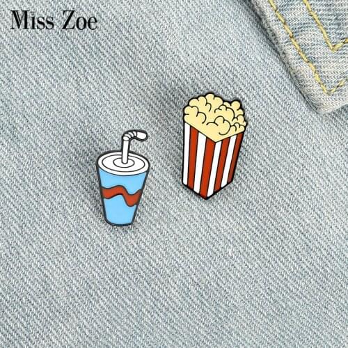 Calories or Fitness Enamel Pin Custom Chocolate Soda Popcorn Brooches Shirt Lapel Bag Badge Sports Jewelry Gift for Friends