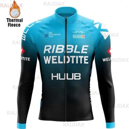 HUUB Long Sleeves Cycling Jersey 2021 Pro Team Winter Thermal Fleece Bicycle Cycling Clothing Mens MTB Roupa Ciclismo Masculino