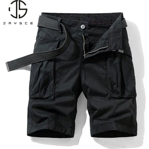 JAYSCE New Mens Fashion Shorts Cotton Casual Summer Work Combat Pants Classic Short