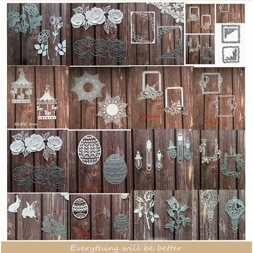 Carousel Whirligig Easter Egg Amazing Bulb Lace Coaster Cup Mat Flower Rose Metal Cutting Dies for Diy Scrapbooking Cards Craft