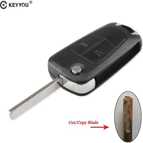 KEYYOU Flip Folding Car Key Shell For OPEL Astra H Corsa D Vectra C Zafira 2 3 Buttons Remote Key Case Cut Blade Blank