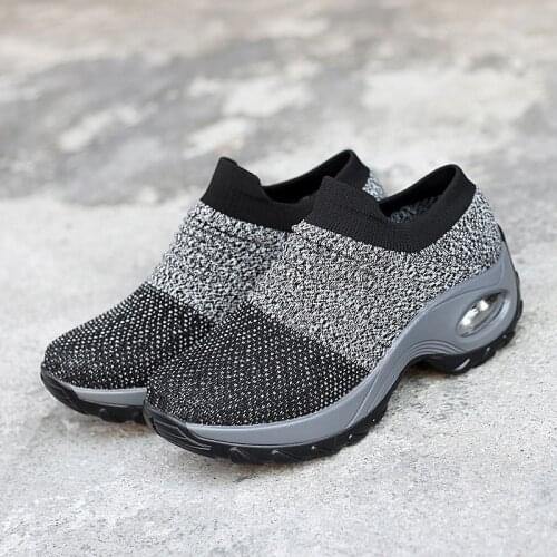 Running Sneakers Fashion Breathable Mesh Casual Shoes Platform Sneakers Men Platform Slip-On Sneakers Walking Women Shoes 445r65