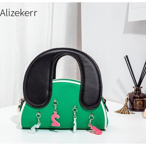 Cute Green Nylon Handbag Women 2021 New Designer Korean Chic Call Me Bag Ladies High Quality Personality Kawaii Crossbody Bags