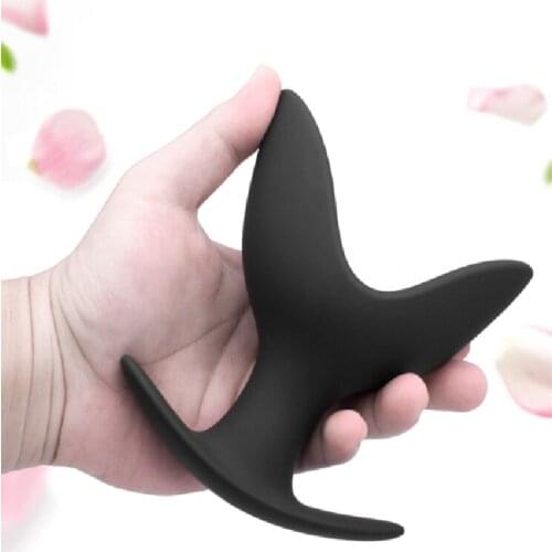 Soft Silicone V Opening Anal Butt Plug Big Anal Dilator Expander G-spot Prostate Massage Stimulator Adult Sex Toys for Women