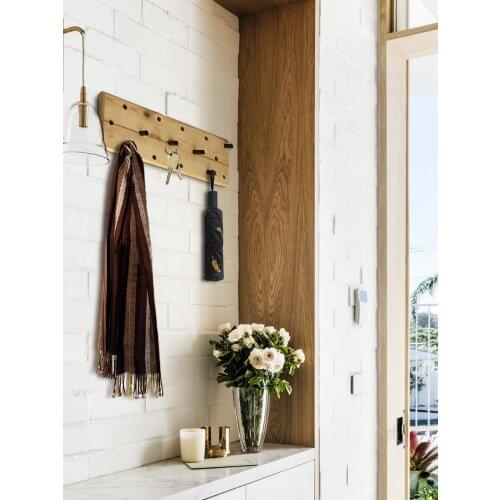 Decorative Handmade Natural Wooden Wall Hanging Holder Organizer Rustic Home Bathroom Hallway Kitchen Henger Hook Key Clothes