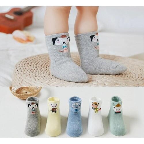 5 pairs/lot Cute Cartoon Mesh Cotton Baby Kids Socks Knit Newborn Socks Baby Boy Socks Girls Socks for 1-8Yrs
