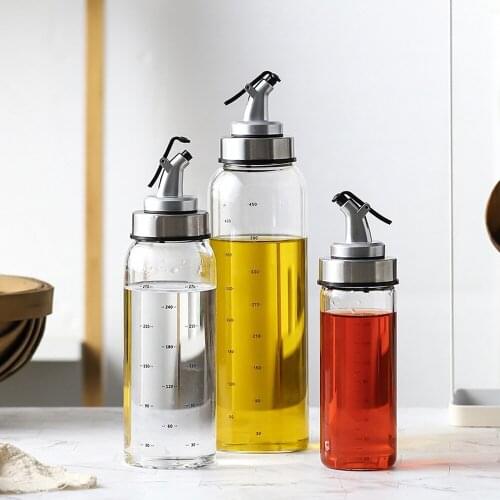 Cooking Seasoning Oil Bottle Sauce Bottle Glass Storage Bottles for Oil and Vinegar Creative Oil Dispenser For Kitchen Accessory