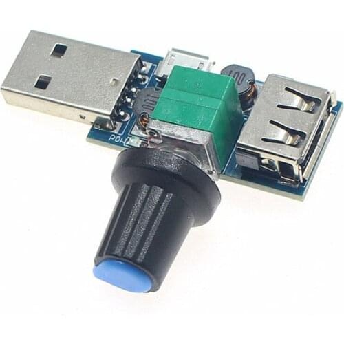 DC5V USB Fan Governor Speed Controller Mini Air Volume Mute USB Speed Controller Fan Governor Use For Power bank, Computer USB