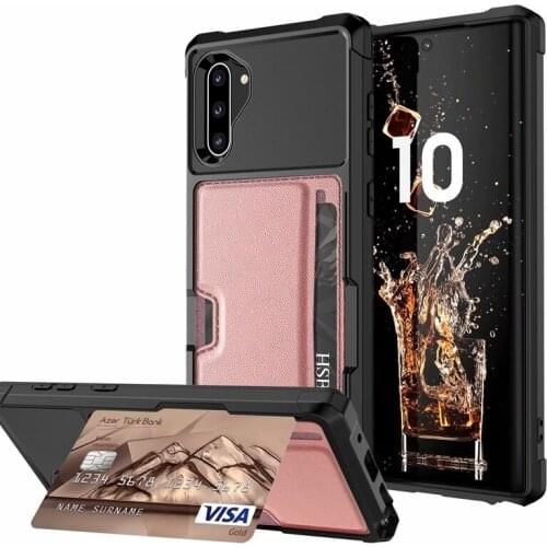 Luxury PU Leather Wallet Case For Samsung Galaxy Note 10 / Note10 Cases Wallet Flip Cover Buckle For Galaxy Note10 Fundas Case