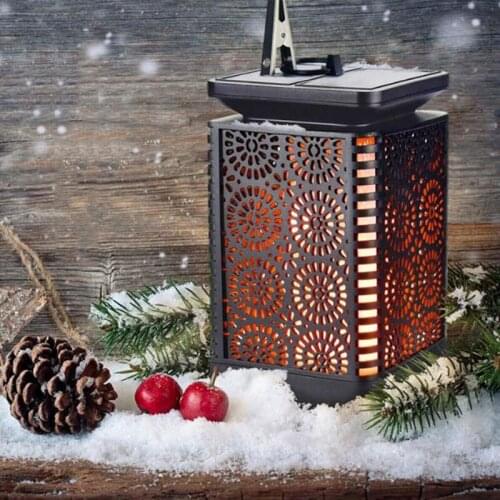 Christmas Decoration Garden Solar Light Flame Chandelier LED Light Garden Plant Light Outdoor Garden Light Waterproof Lawn Light