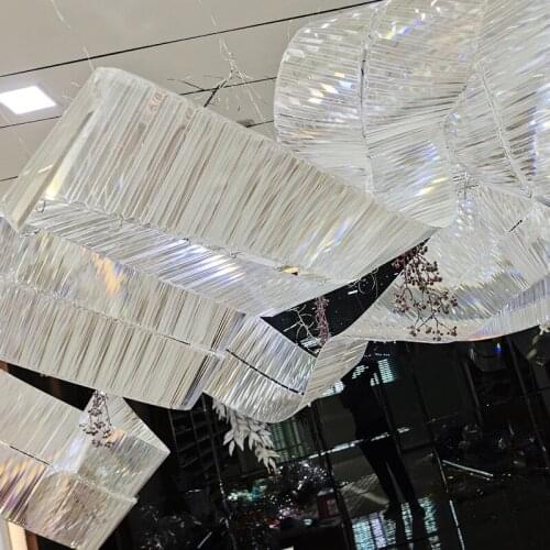 Wedding Props Plastic Crystal Streamers Wedding Ceiling Hanging Ornament Background Decoration Crystal Film Party Stage Layout