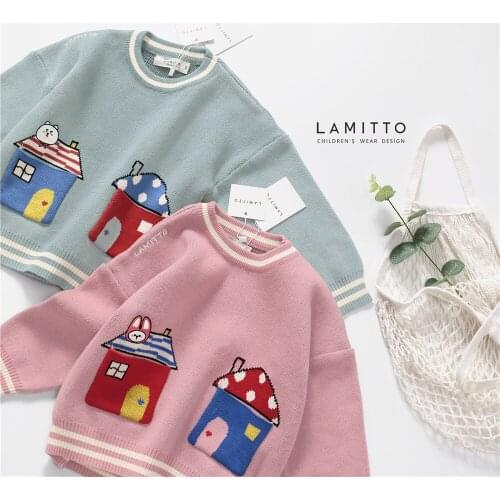 Tonytaobaby New Autumn and Winter Clothes for Boys and Girls Childrens Clothes Small House Sweaters Girls Sweaters Boys