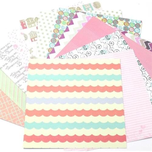 YPP CRAFT 6'' Acid-Free Life Up Pattern Decorative Scrapbooking paper set of 12sheets printed background craft paper
