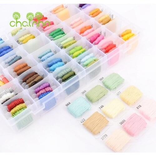 100 Colors,Polyester Cotton Cross Stitch Or Embroidery Thread,8 Meters 6 Strand / Color,No Repeat,Ｗith Sewing Accessories