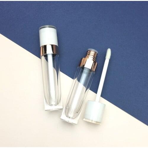 100pcs Lip Gloss Tubes with Wand, 4ml Empty Lipgloss Containers Refillable Lipstick Lip Glaze Tubes with Rubber Stoppers