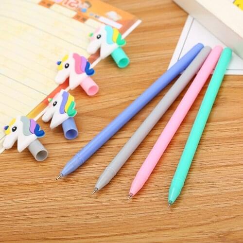 100 Pcs cute smd unicorn neutral pen creative stationery cartoon Student office supplies signature Pen