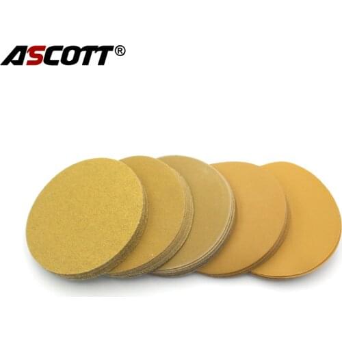 High quality 100pcs 5"6" sand paper polishing pad self-adhesive loop backing polishing disc for angle grinder