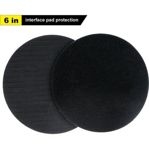 2PCS 6 Inch Hook and Loop Black Interface Pad Protection Disc Power Tool Accessories