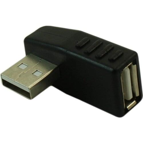USB 2.0 RIGHT Facing A Male to A Female 90 Degree Right Angle Adapter