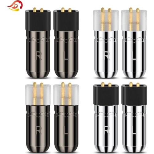 QYFANG Aluminum Alloy Plug Audio Jack 0.78mm Earphone Pin Wire Connector Adapter For UE18Pro UE11Pro UE7Pro Series Headphone