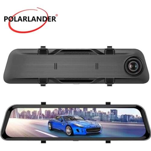 Streaming Media Car DVR Loop Recording Front and Rear Lens 1080P2K 12 inch LCD Display Black Night Vision Full Touch Screen