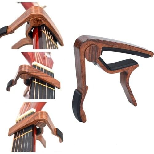 Wood Guitar Adjustment Clip Acoustic Guitar Capo Voice Change Clip Ballad Guitar Accessories MA-12 Hat 6String Capo Turning Clip