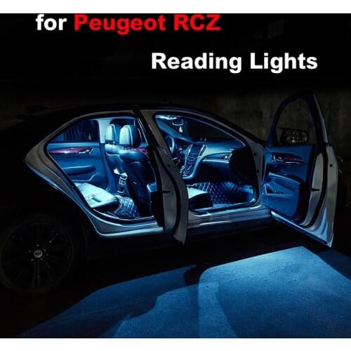 For 2011-2015 Peugeot RCZ Interior Dome Map Lamps LED Reading Lights Trunk Lights Semaphore License Plate Lights Error Free
