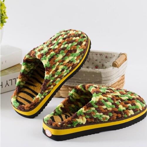 House Shoes Winter Boots Handmade Outwear Wool Slippers Crochet Threaded Slippers Winter Boots Women Shoes
