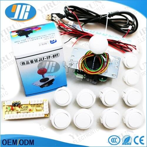 Free shipping Original Joystick DIY Kit Zero Delay Arcade DIY USB Encoder To PC Sanwa Joystick Original Sanwa Push Buttons Mame