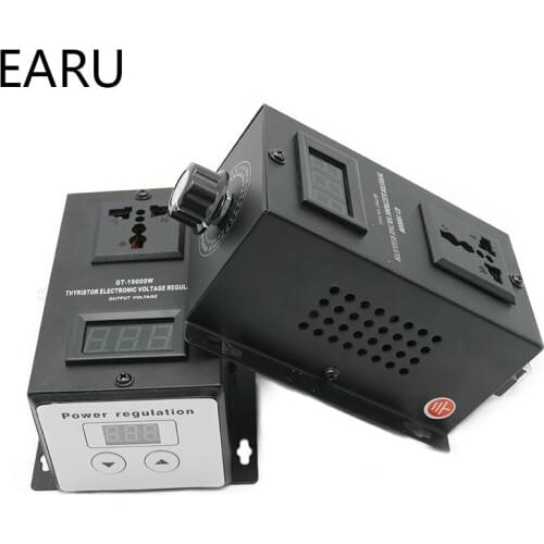 AC0-220V 10000W SCR Silicon Electronic Voltage Regulator Temperature Heater Fan Motor Speed Controller Dimming Dimmer Thermostat