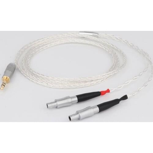 HIFI 8 cores 7N OCC Single crystal Handmade Headphone Upgrade 3.5mm Balanced Male Cable for HD800 HD800S HD820 D1000 Headphone