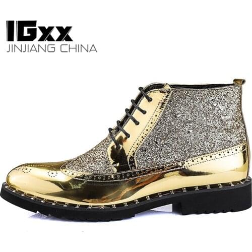 IGxx Brogue Shoes for Men Oxford Pointed Toe Business Serpentine Shoe Tassels Rubber Sole Flat Dress Shoes Wedding Shoes Hight