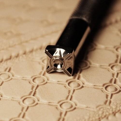 Circle geometric pattern classic handmade leather engraved carving tool,high grade leather craft stamping molding tool